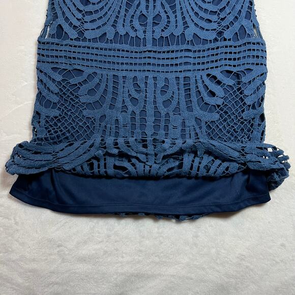 Romeo & Juliet Couture Sleeveless Crochet Mini Dress Size S NEW Party Old Money - Picture 6 of 9